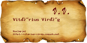 Vitárius Virág névjegykártya